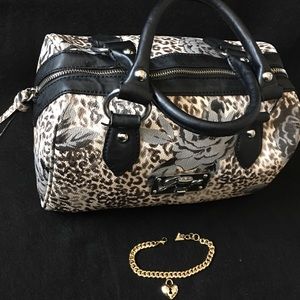 GUESS heart & crystal bracelet GUESS Satchel Purse